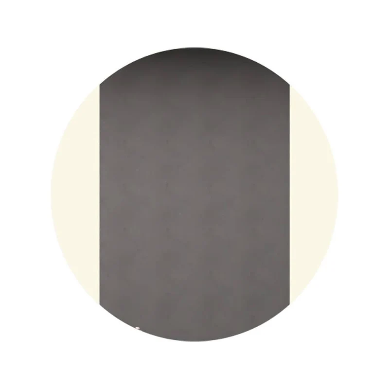 Espejo Circular Lucca, Gris, con Diseño en Sandblasting