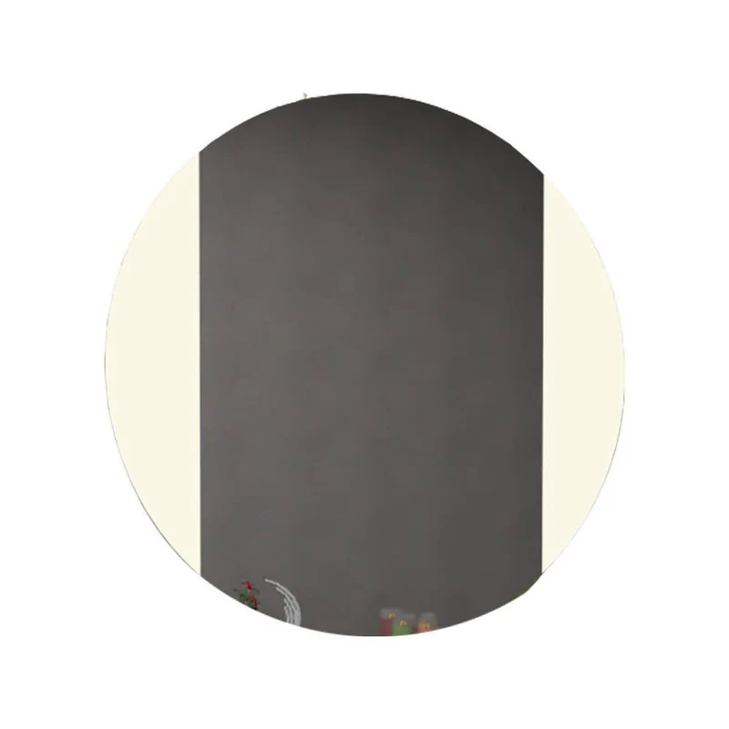 Espejo Circular Lucca, Gris, con Diseño en Sandblasting