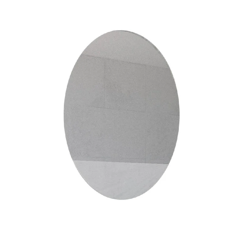 Espejo Ovalado Ferrara, Gris, con Diseño en Sandblasting