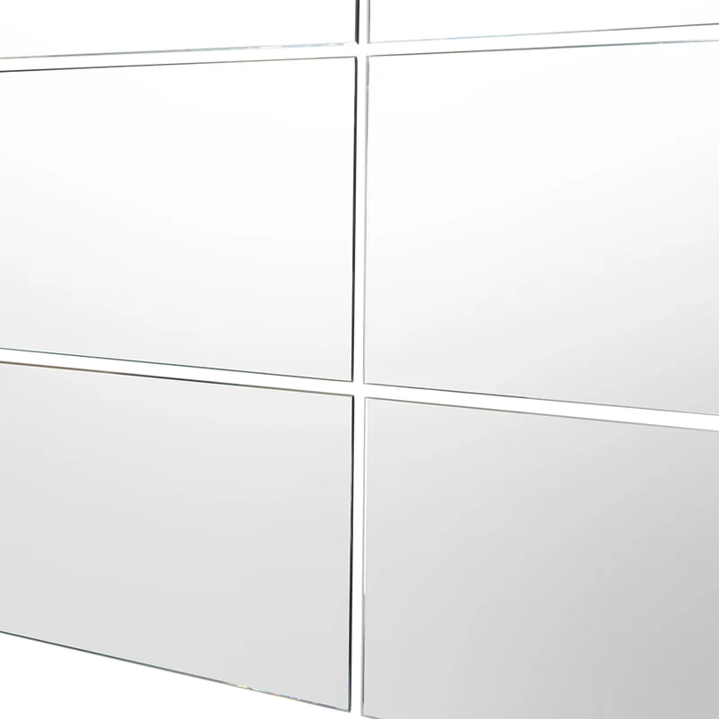 Espejo Rectangular Siena, Gris, Incluye 6 Piezas
