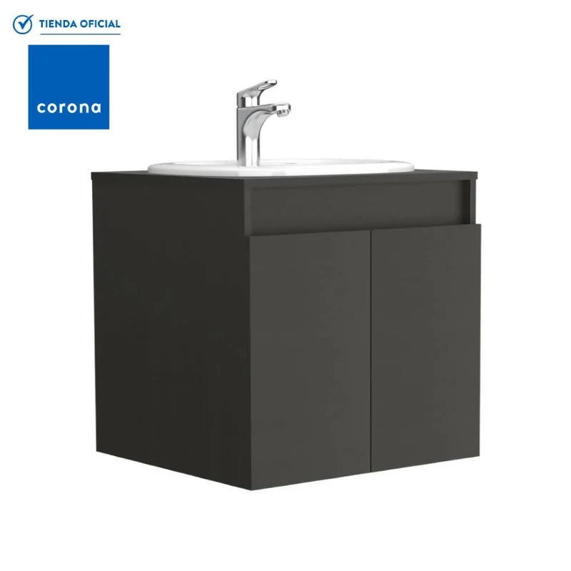 Mueble Corona Esencial Elevado Wengue 55 cm con Lavamanos Cascade