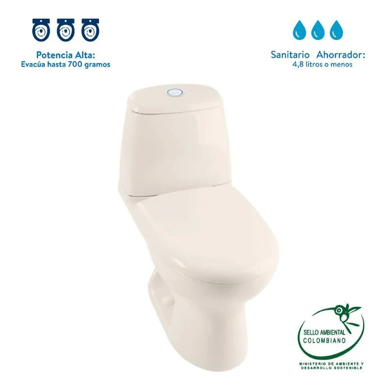 Sanitario Corona Ecoclean Single Beige
