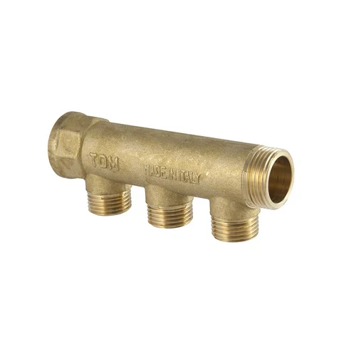 Collettore lineare in ottone giallo uscita 3/4 eurocono 1 x 3/4 4 vie