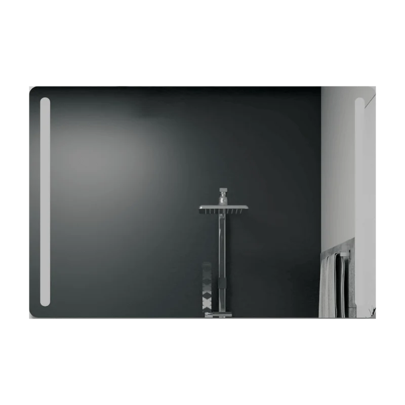 Espejo Rectangular Broni, Gris, con Luz LED