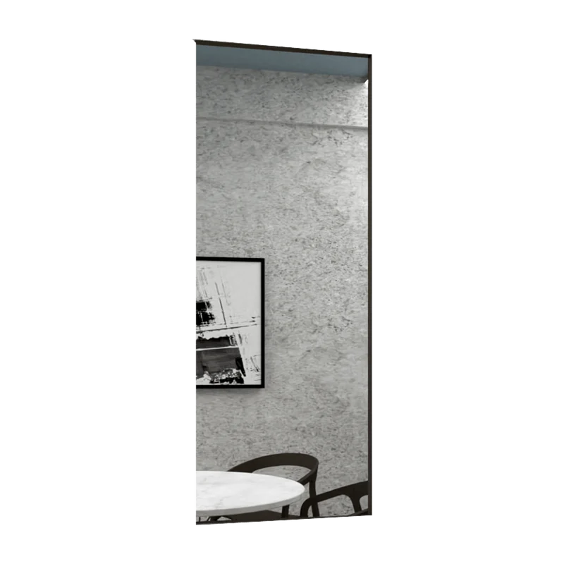 Espejo Rectangular Galena, Negro, con Marco en Estructura en Aluminio