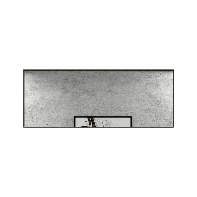 Espejo Rectangular Galena, Negro, con Marco en Estructura en Aluminio