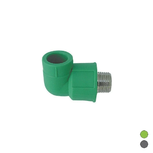 Gomito filettato maschio in polipropilene 1 x diam. 32 grigio