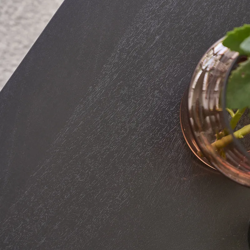 Mesa de centro de madera maciza de mango negro, 120 cm