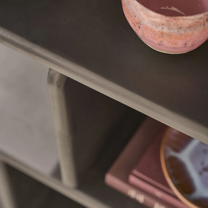 Librería de madera maciza de mango negro, 106 cm