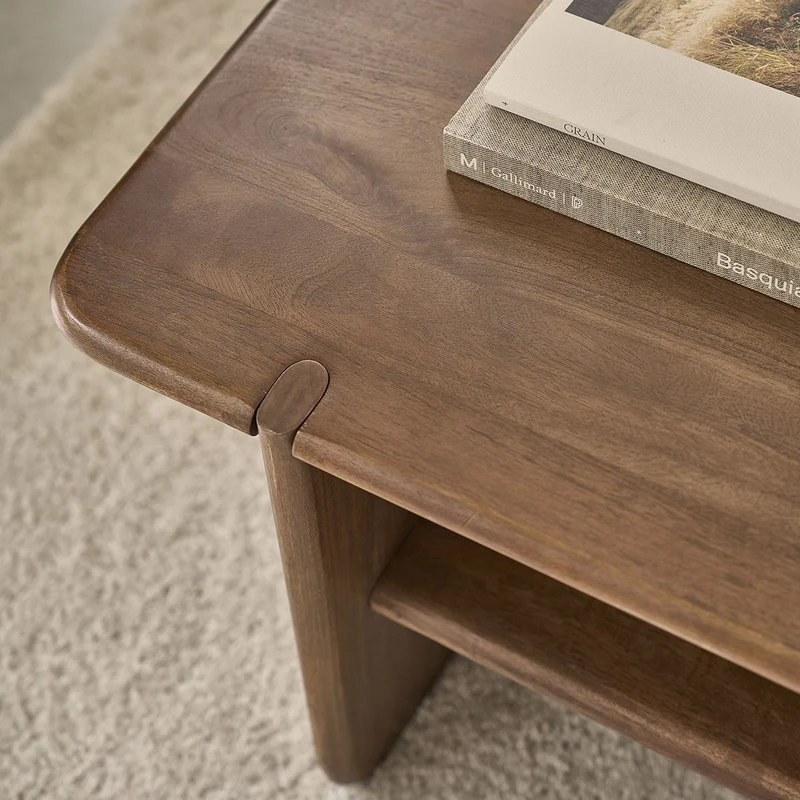 Mesa de centro de madera maciza de mango, 120 cm