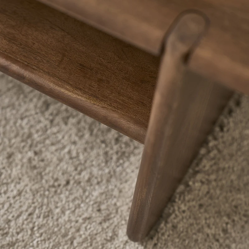 Mesa de centro de madera maciza de mango, 120 cm