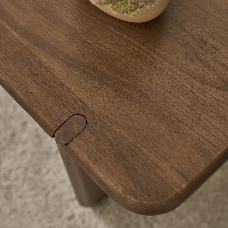 Mesa de centro de madera maciza de mango, 120 cm