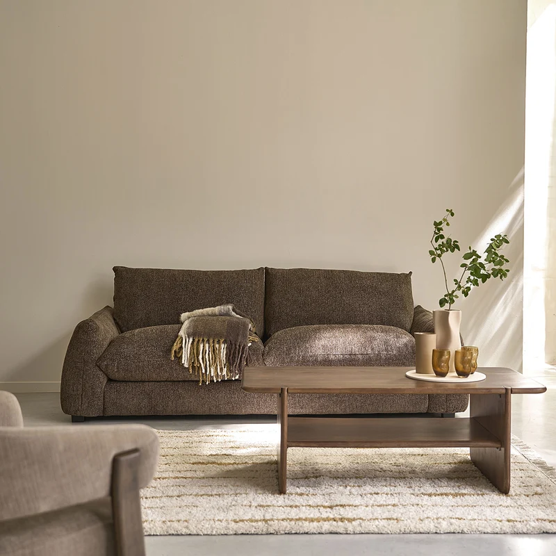 Mesa de centro de madera maciza de mango, 120 cm