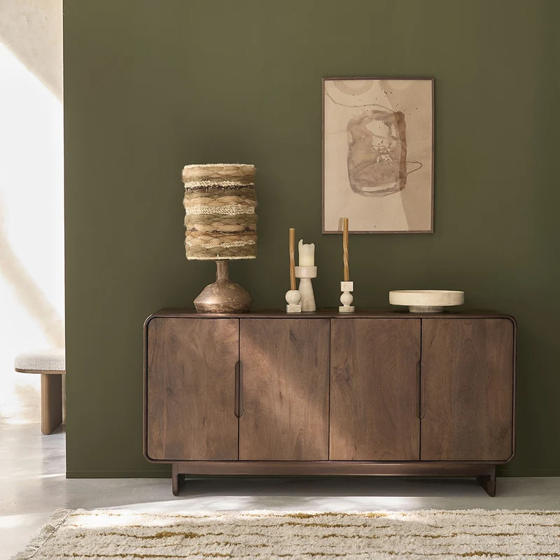 Aparador de madera maciza de mango de 160 cm