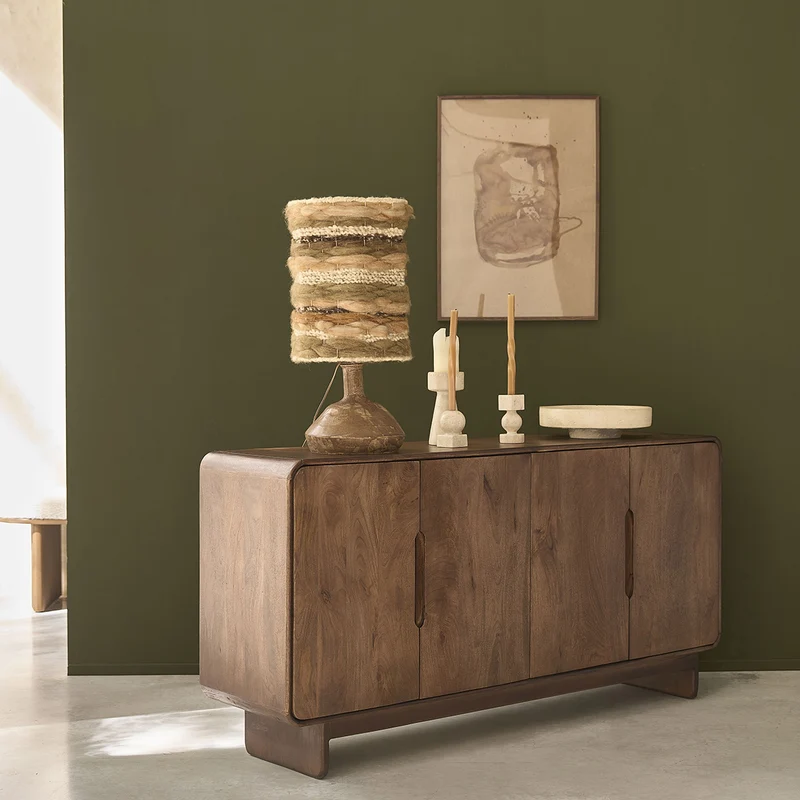 Aparador de madera maciza de mango de 160 cm