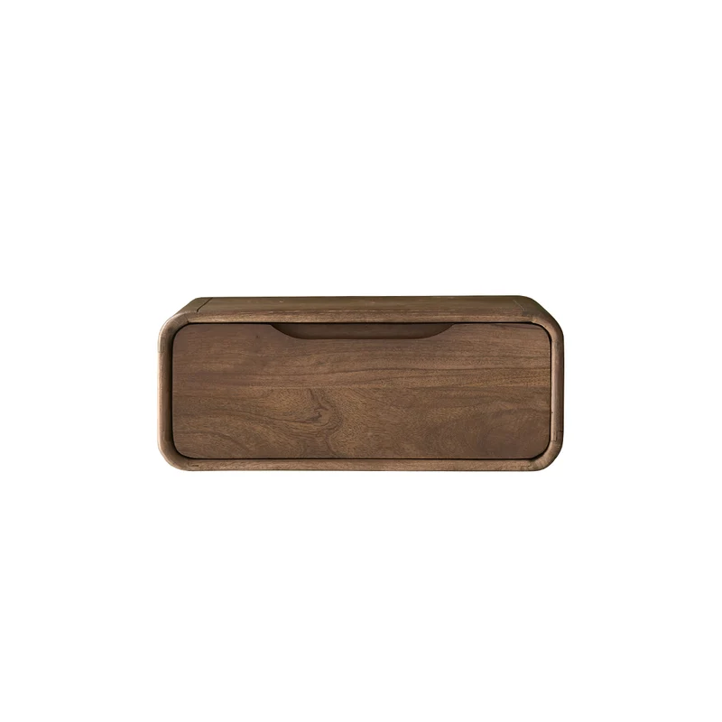 Mesita de noche de madera maciza de mango, 50 cm