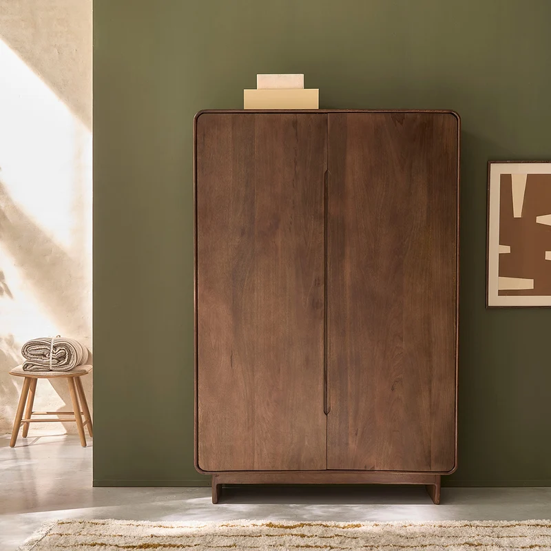Armario de madera maciza de mango de 120 cm