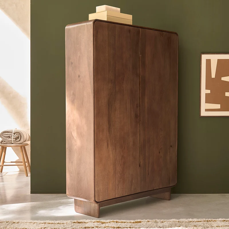 Armario de madera maciza de mango de 120 cm
