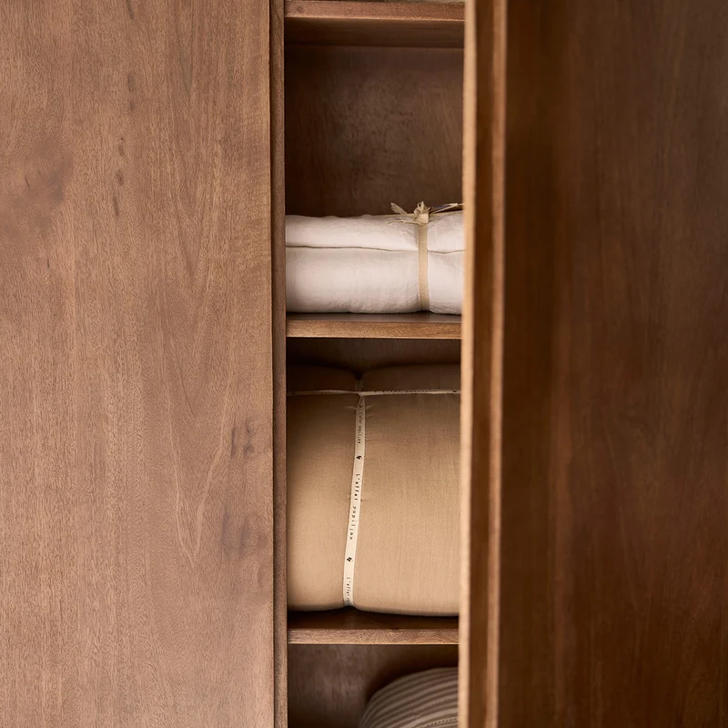 Armario de madera maciza de mango de 120 cm