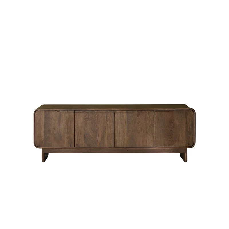 Mueble para la tele de madera maciza de mango, 160 cm