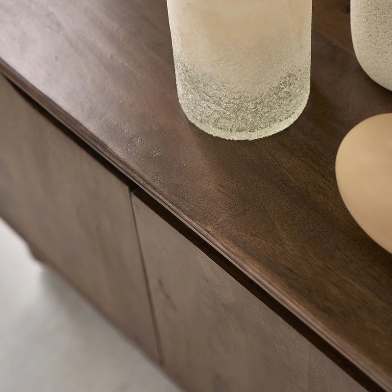 Mueble para la tele de madera maciza de mango, 160 cm