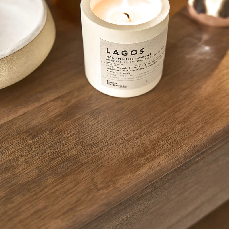Consola de madera maciza de mango de 120 cm