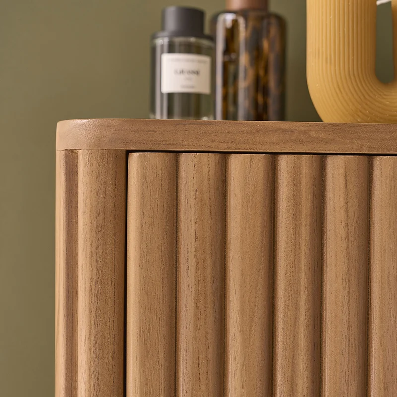 Mueble de baño suspendido de teca maciza de 120 cm