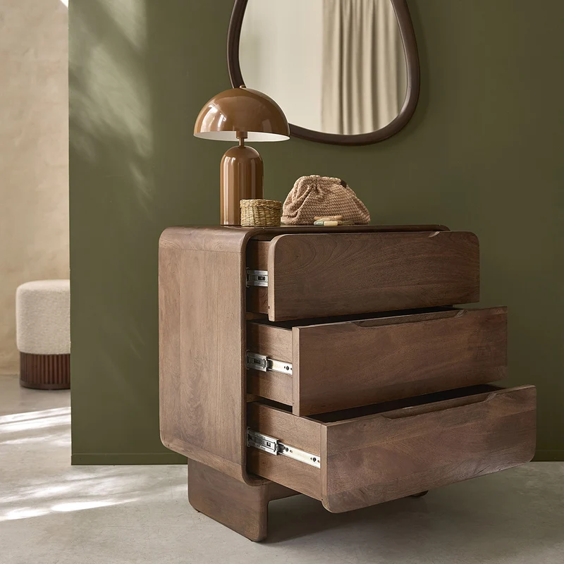 Cómoda de madera maciza de mango, 70 cm