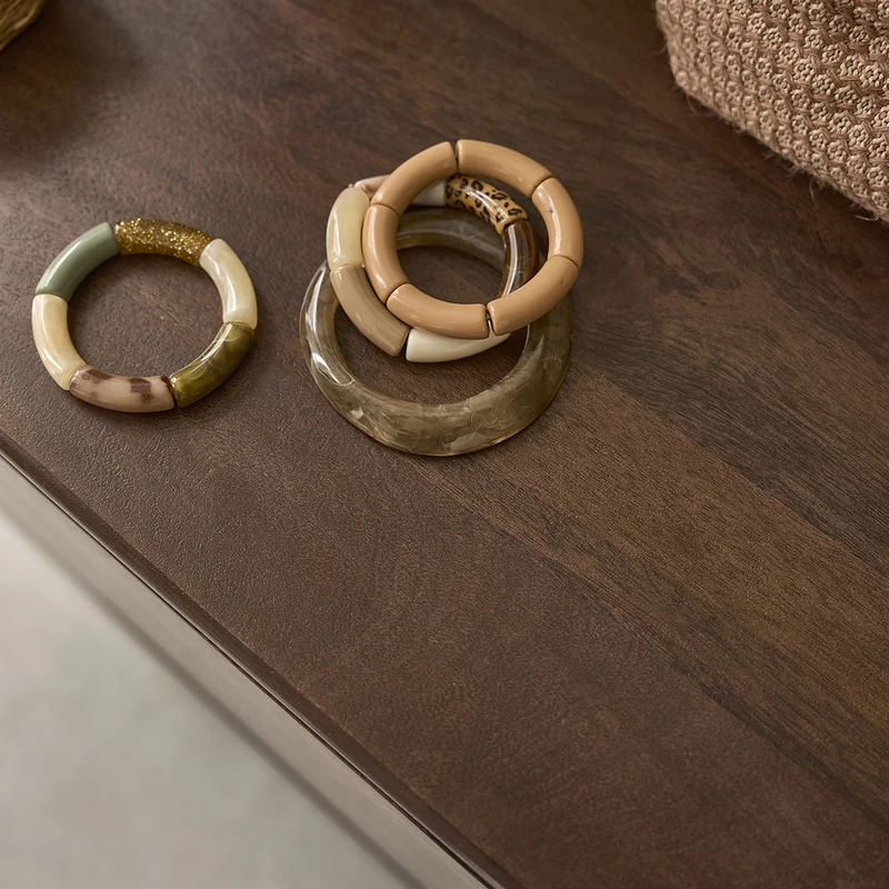 Cómoda de madera maciza de mango, 70 cm