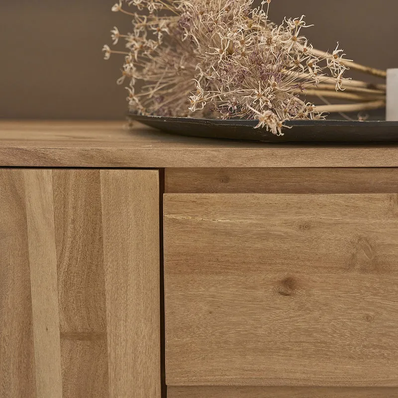 Aparador de madera maciza de acacia de 170 cm
