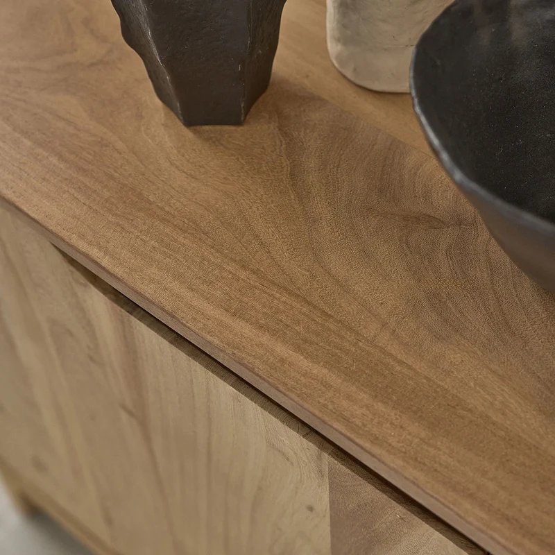 Aparador de madera maciza de acacia de 170 cm