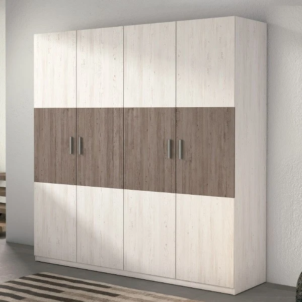 Armario 4 Puertas MONIKA Andersen/Gris - Envio GRATIS