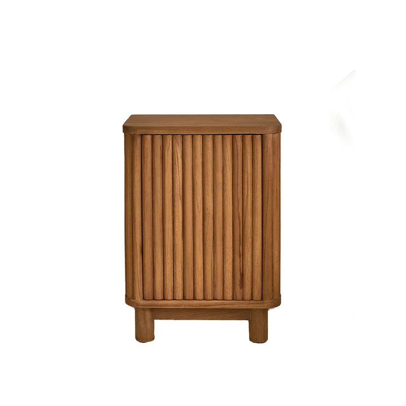 Mesita de noche de madera de teca
