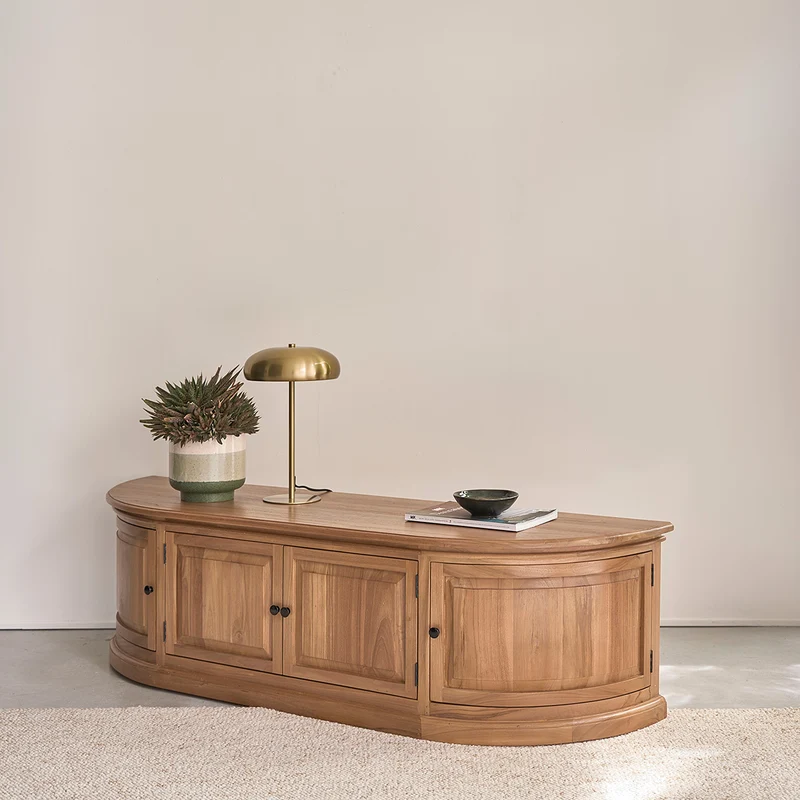 Mueble de TV de teca de 160 cm
