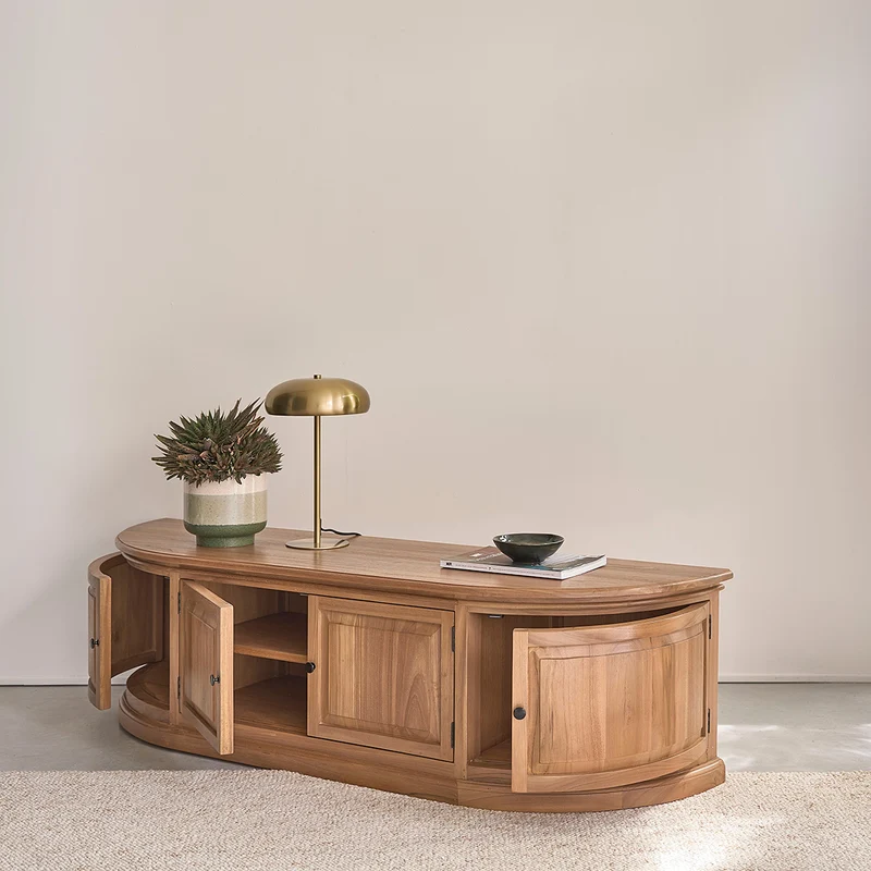 Mueble de TV de teca de 160 cm