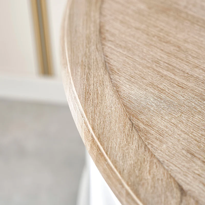 Mueble de TV de madera de caoba y teca blanco 160 cm