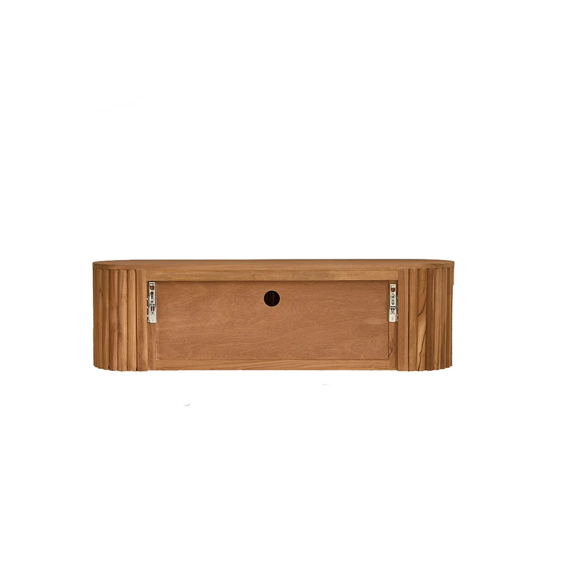 Mueble de TV suspendido de madera de teca de 140 cm