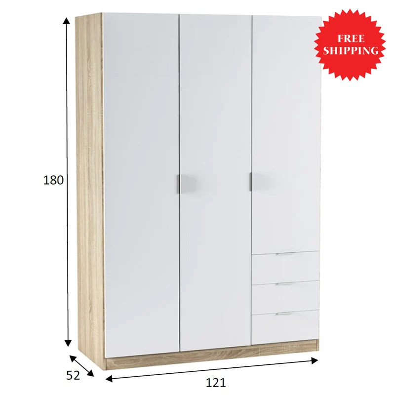 Armario 3 Puertas 3 cajones LC 121 - Envío GRATIS