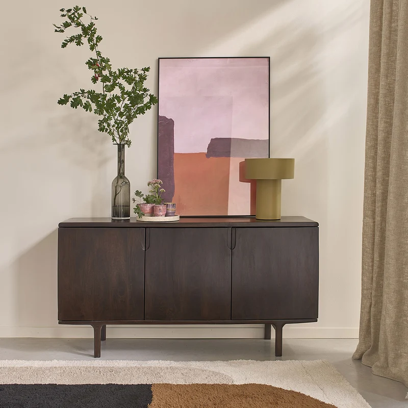 Aparador de madera maciza de mango de 150 cm