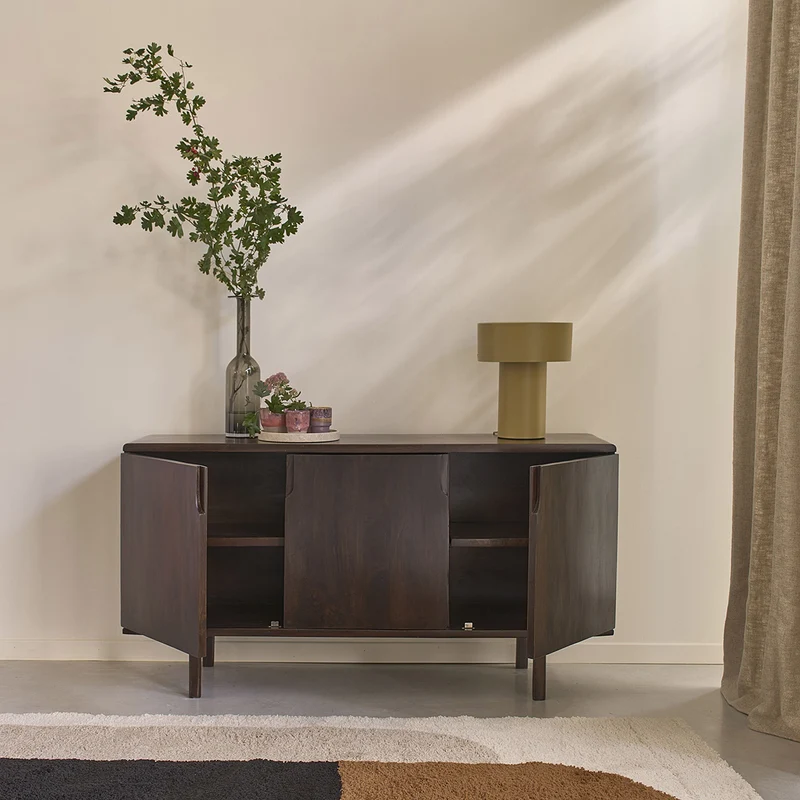 Aparador de madera maciza de mango de 150 cm