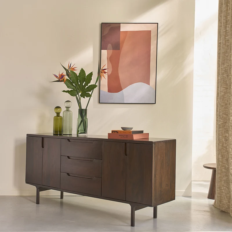 Aparador de madera maciza de mango de 180 cm