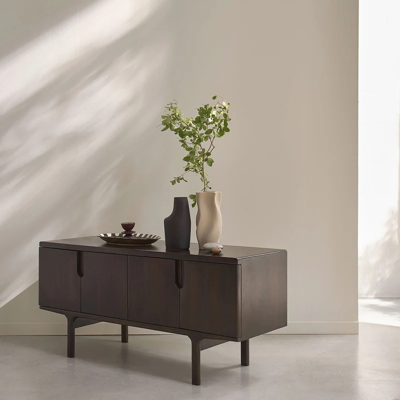 Mueble para la televisión de madera maciza de mango, 120 cm