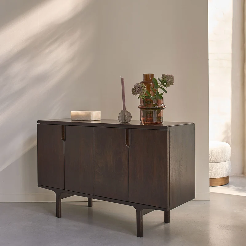 Aparador de madera maciza de mango de 120 cm