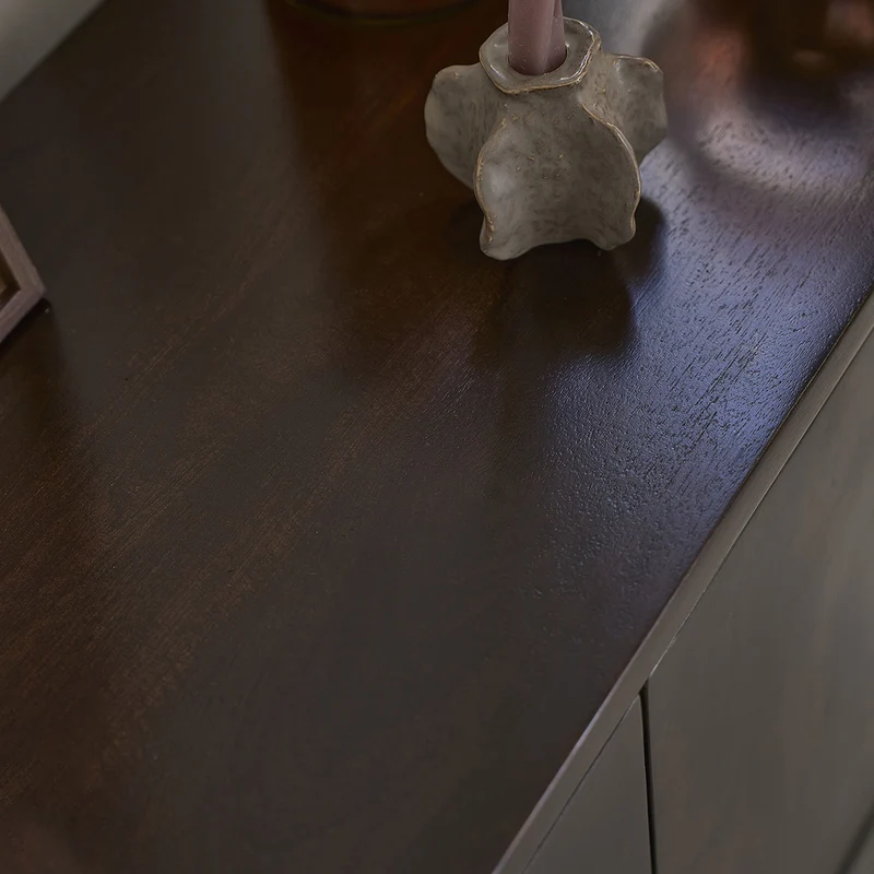 Aparador de madera maciza de mango de 120 cm