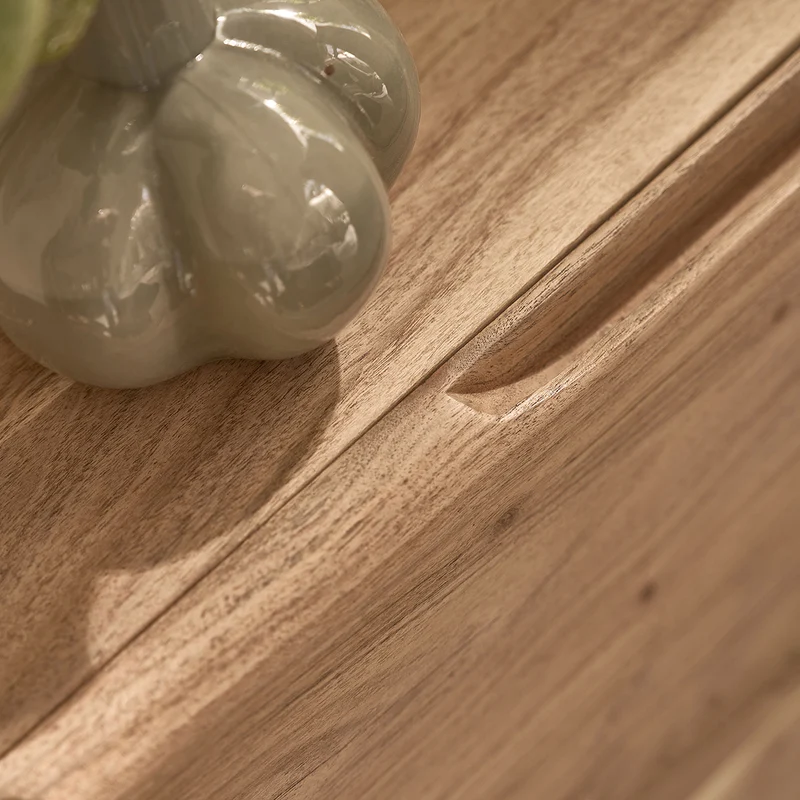Aparador de acacia maciza de 80 cm