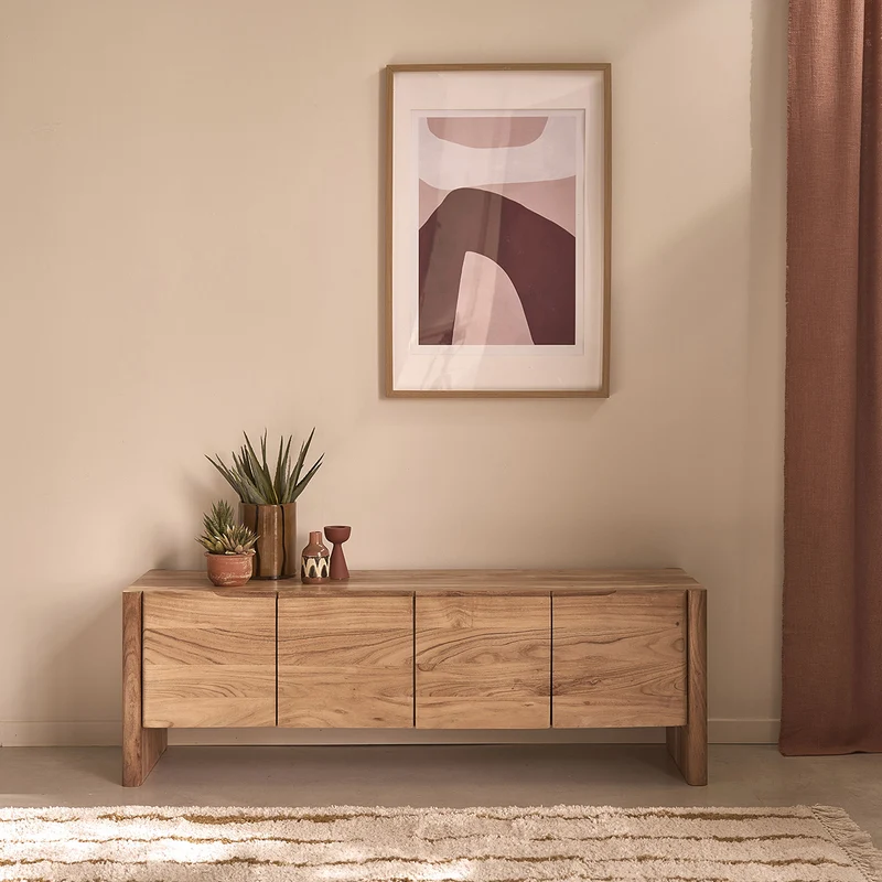 Mueble para la tele de acacia maciza de 150 cm