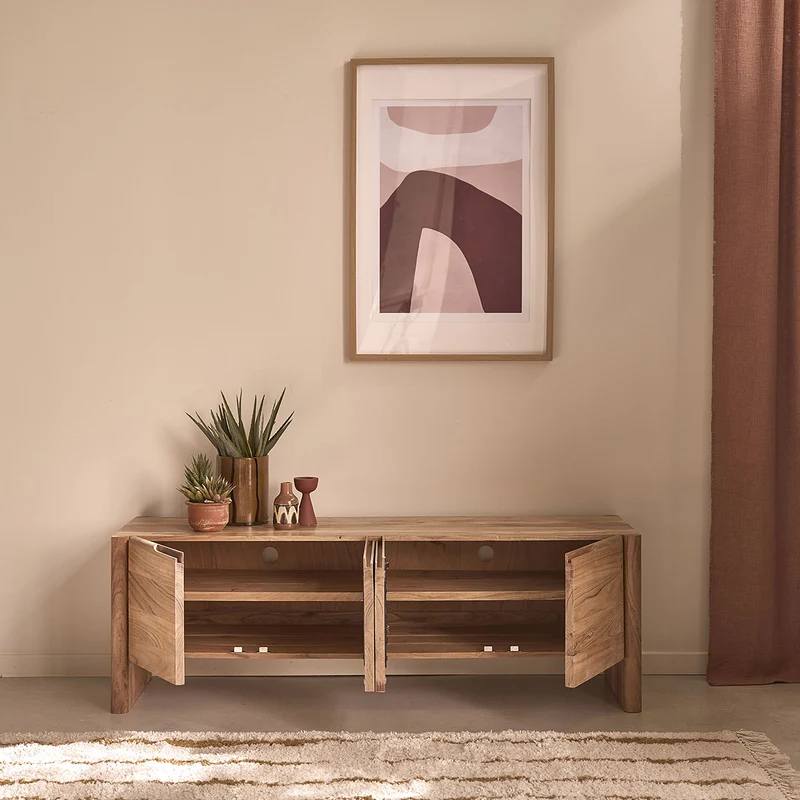 Mueble para la tele de acacia maciza de 150 cm