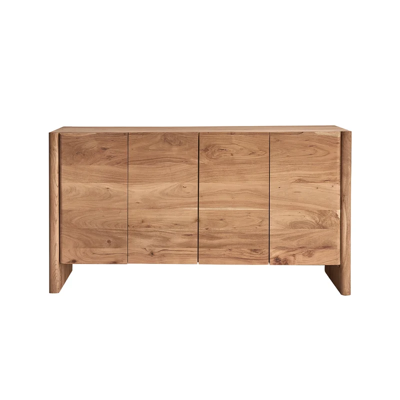 Aparador de madera maciza de acacia de 150 cm