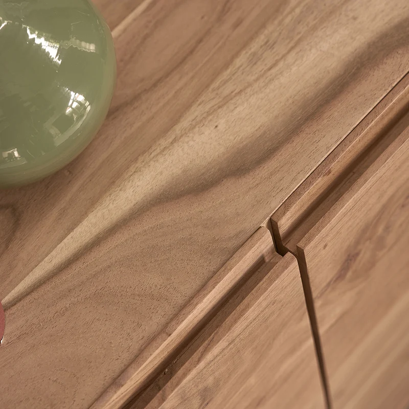 Aparador de madera maciza de acacia de 150 cm