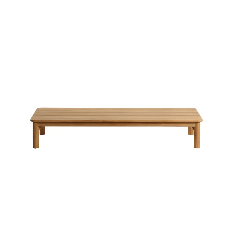 Mesa baja de jardín de teca maciza de 170 cm